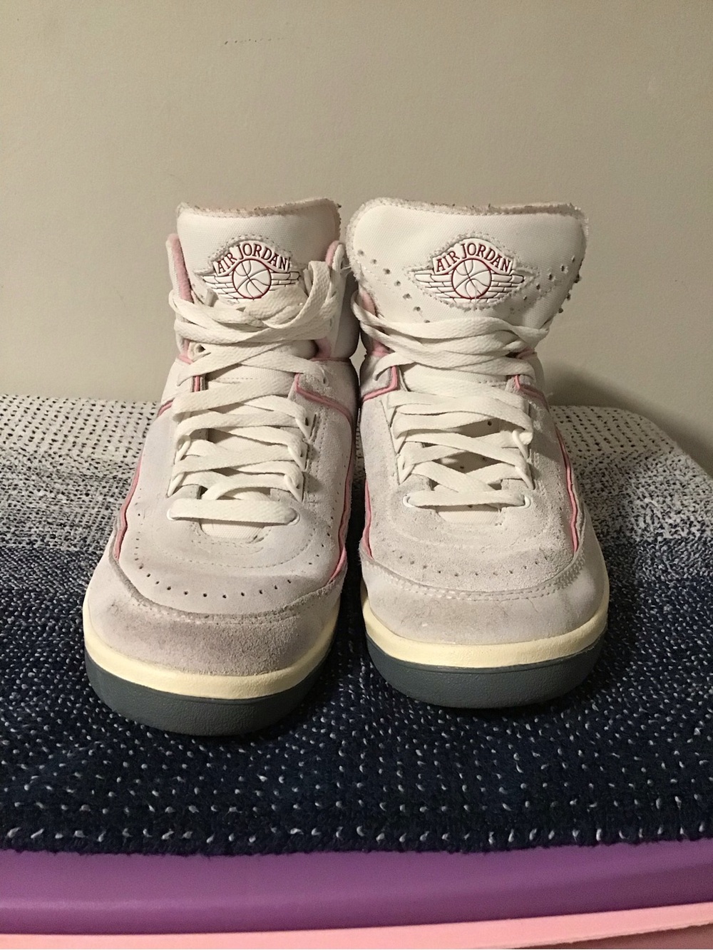 Jordan Women's White & Pink High-Top Sneakers